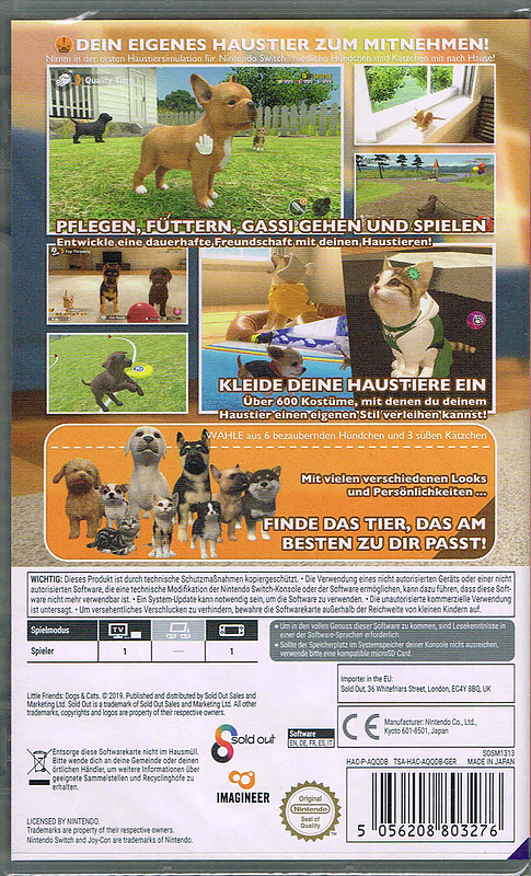 Little Friends: Dogs and Cats Rueckseite