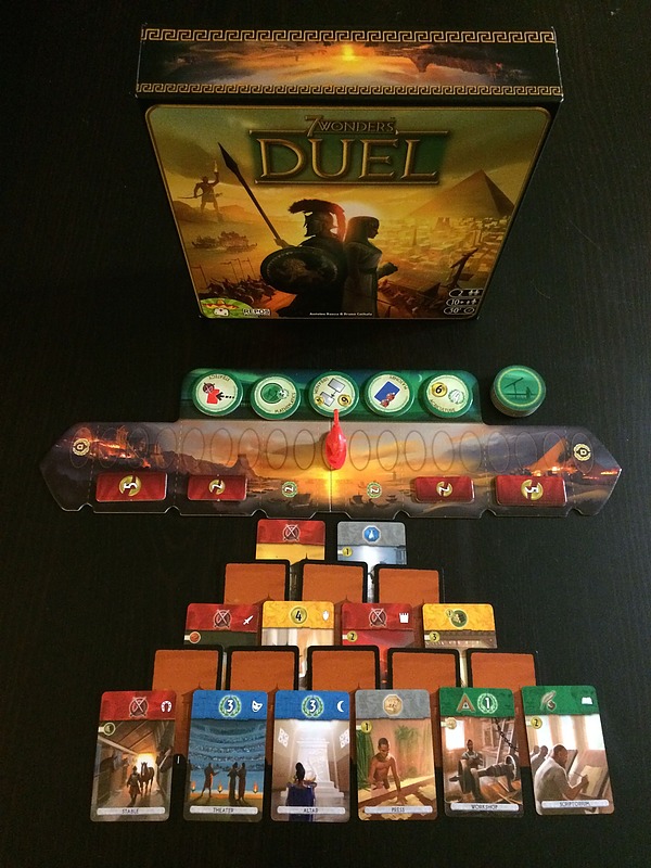 7 Wonders Duel für 2 Spieler, Spieldauer ca. 20-30 Minuten Rueckseite