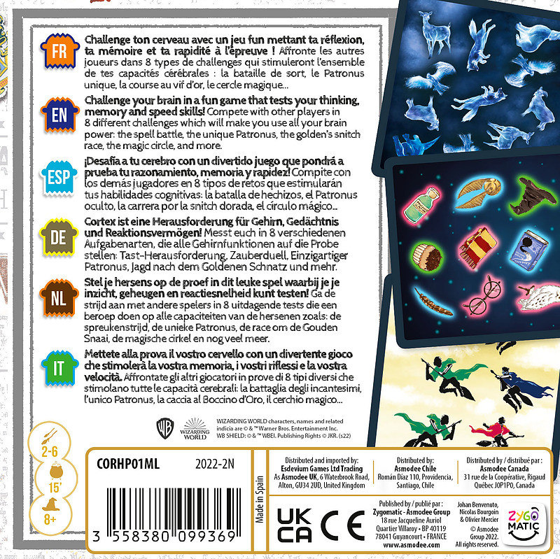 Cortex Challenge Harry Potter Rueckseite