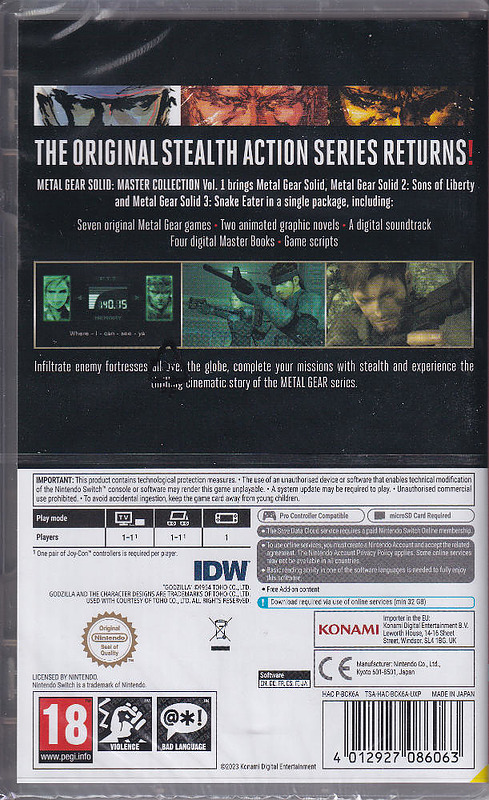 Metal Gear Solid: Master Collection (PEGI) Rueckseite