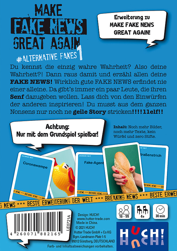 Make Fake News Great Again - Alternative Fakes 1 Rueckseite