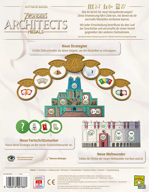 7 Wonders Architects - Medals Rueckseite