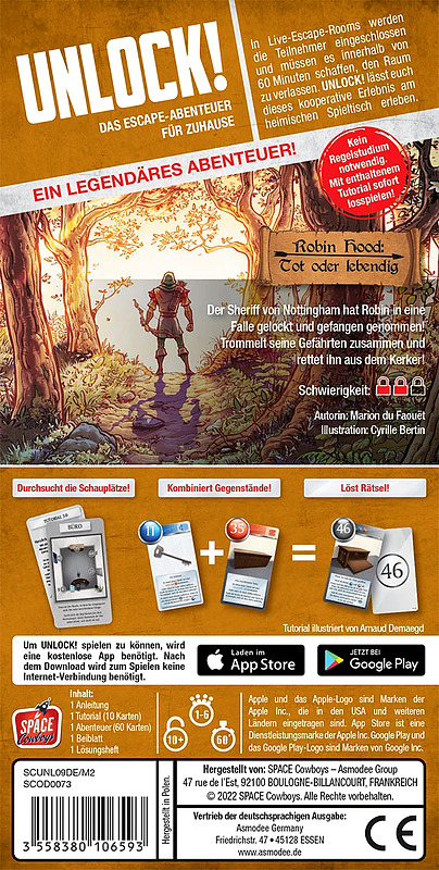 Unlock! Robin Hood: Tot oder lebendig Rueckseite