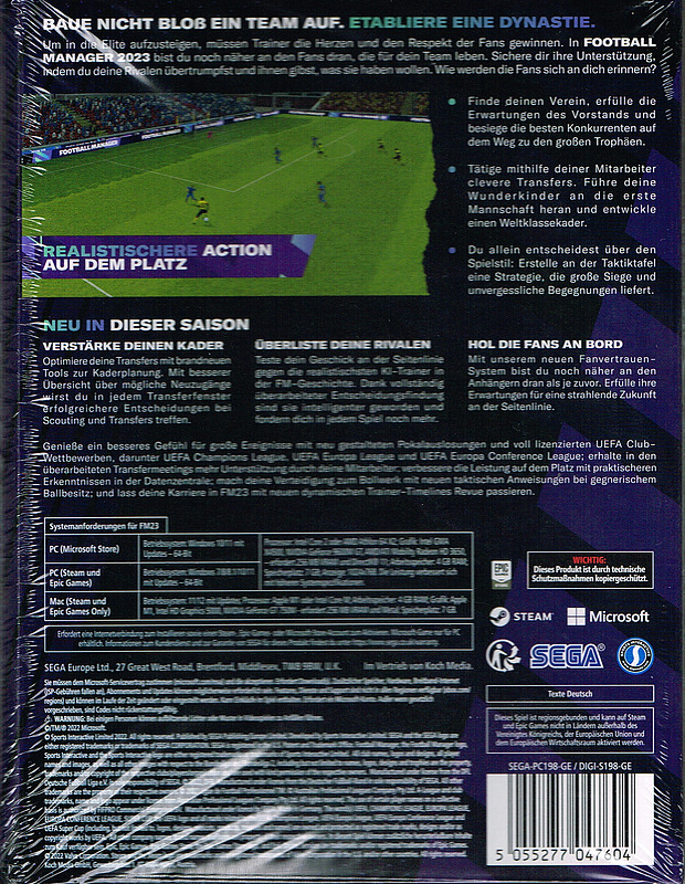 SEGA Football Manager 2023 Rueckseite