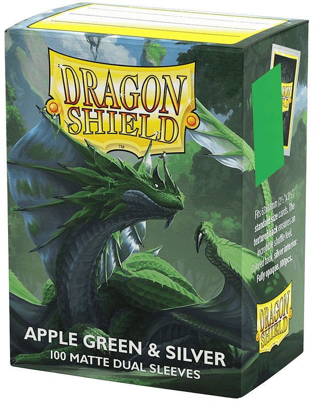 Dragon Shield Matte Dual - Apple Green & Silver Cover
