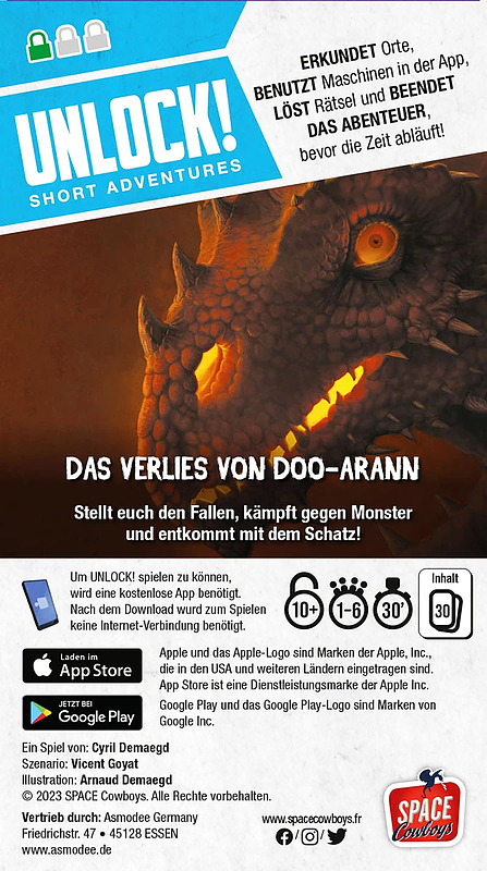 Unlock! Short Adventures: Verlies des Doo-Arann Rueckseite