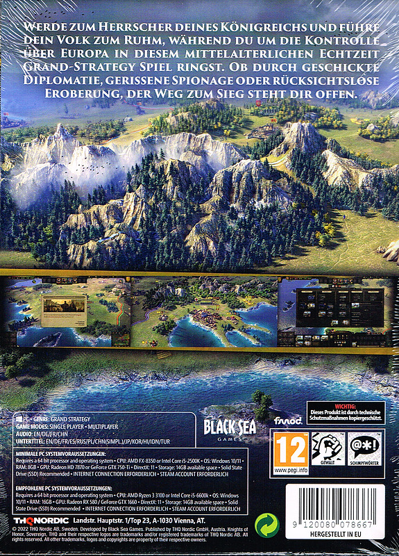 Knights of Honor II:Sovereign Rueckseite