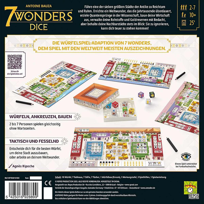 7 Wonders Dice Rueckseite
