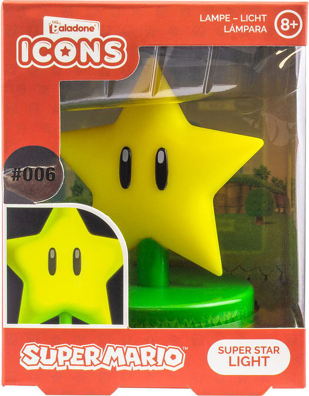 Super Mario 3D Lampe Super Star (V2) Rueckseite