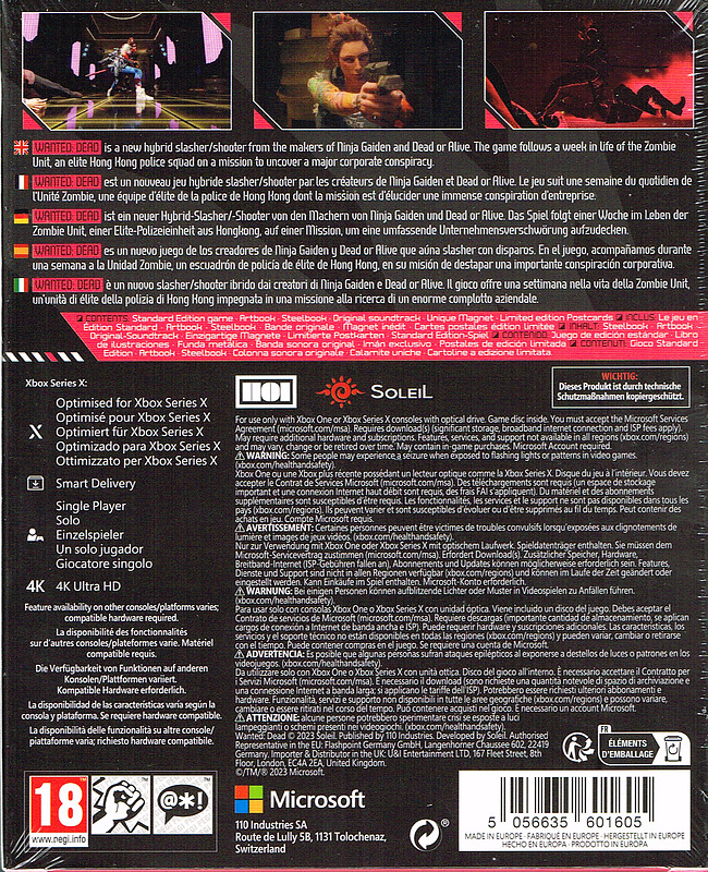 Wanted Dead Collectors Edition (PEGI) Rueckseite