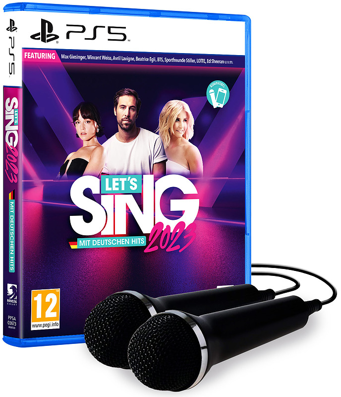 Let's Sing 2023 German Version + 2 Mics Cover