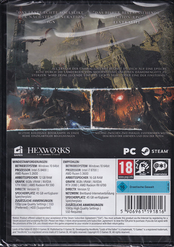 Lords of the Fallen Deluxe Edition Rueckseite