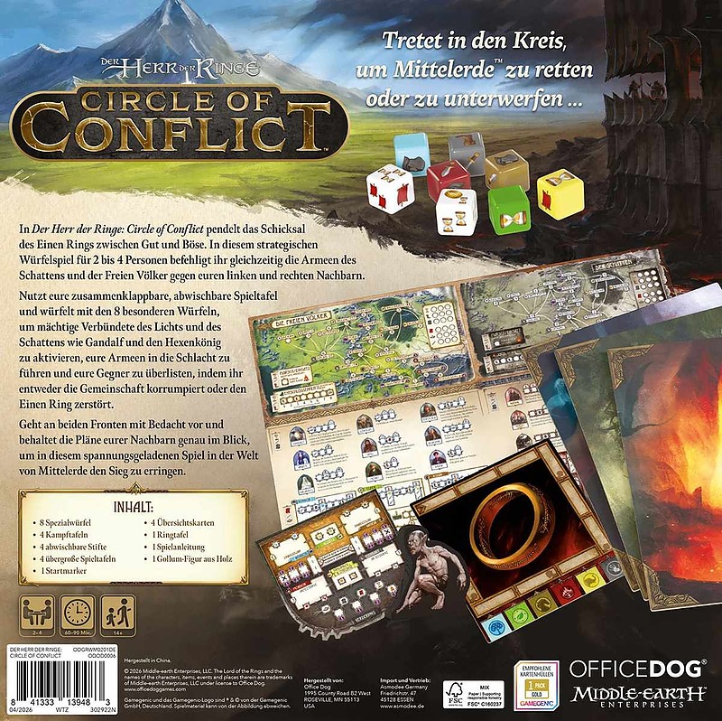 Der Herr der Ringe: Circle of Conflict Rueckseite