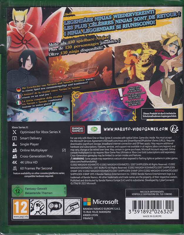 Naruto x Boruto: Ultimate Ninja Storm Connections Rueckseite