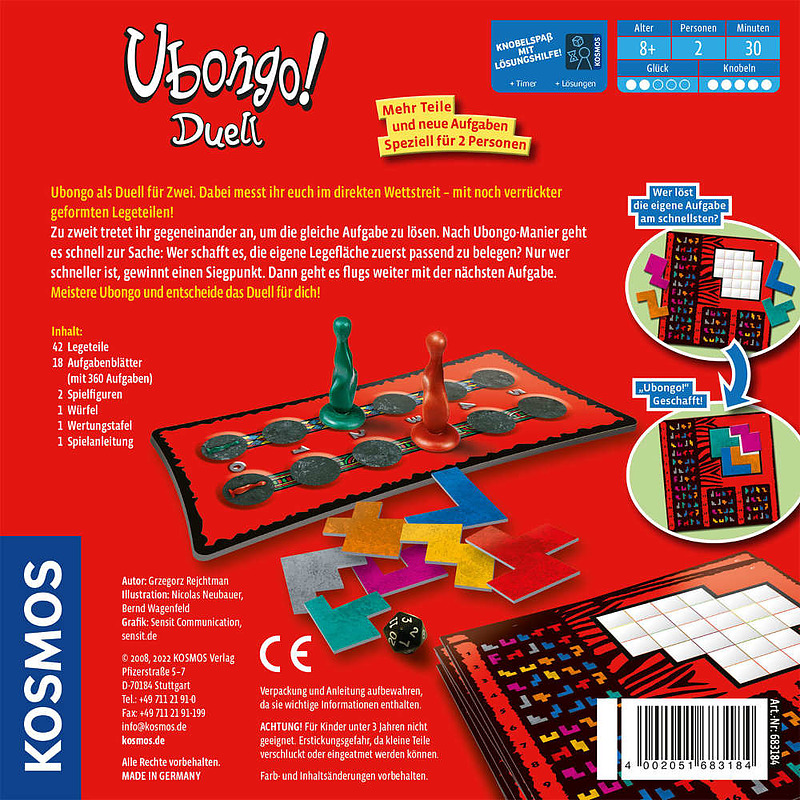 Ubongo Duell Rueckseite