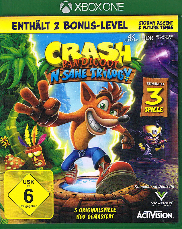 Crash Bandicoot N. Sane Trilogy Cover