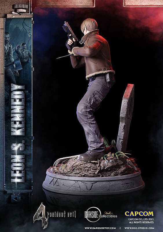 Resident Evil Premium Statue Leon Kennedy Rueckseite