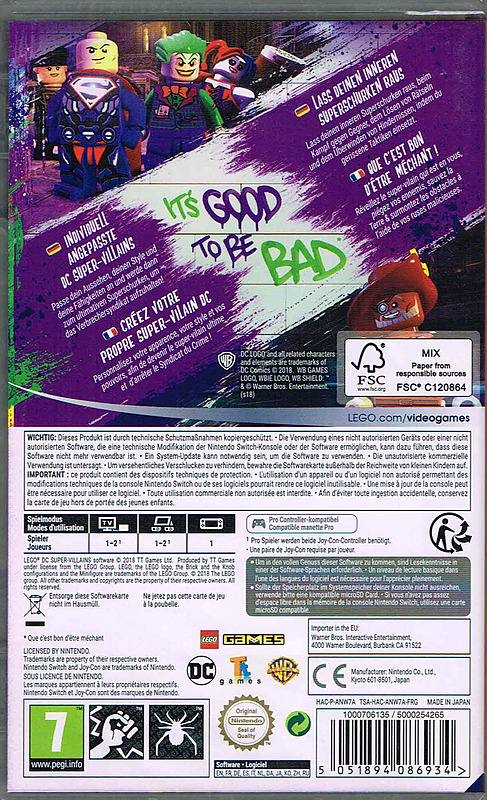 Lego DC Super Villains (Code in a Box) Rueckseite