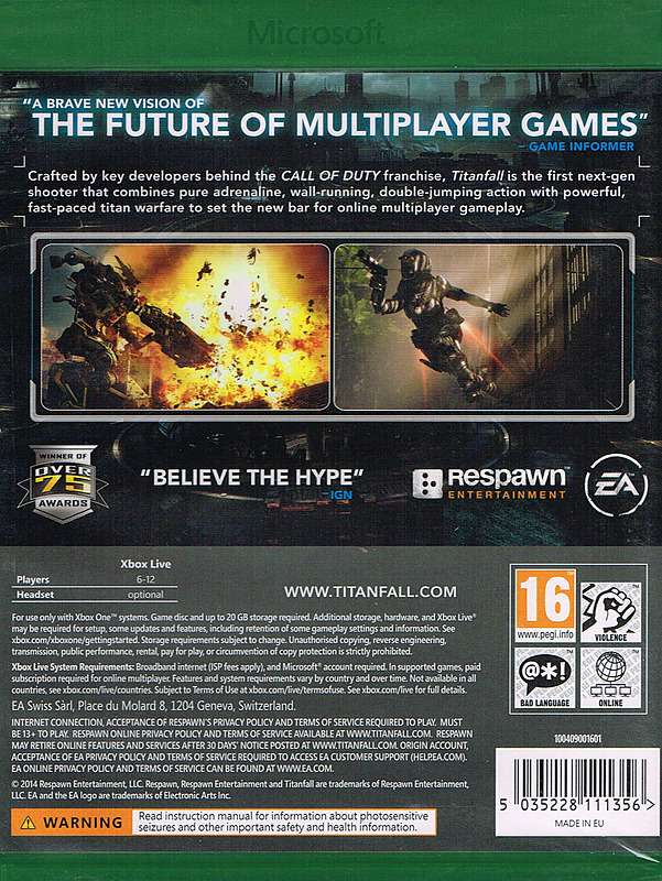 Titanfall (PEGI) Rueckseite