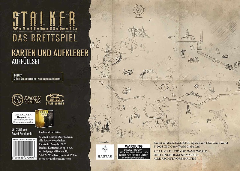 STALKER - Das Brettspiel: Karten und Aufkleber Cover