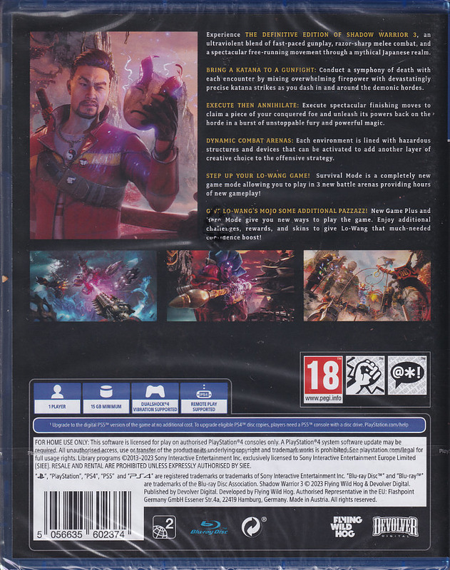 Shadow Warrior 3: Definitive Ed (PEGI) Rueckseite
