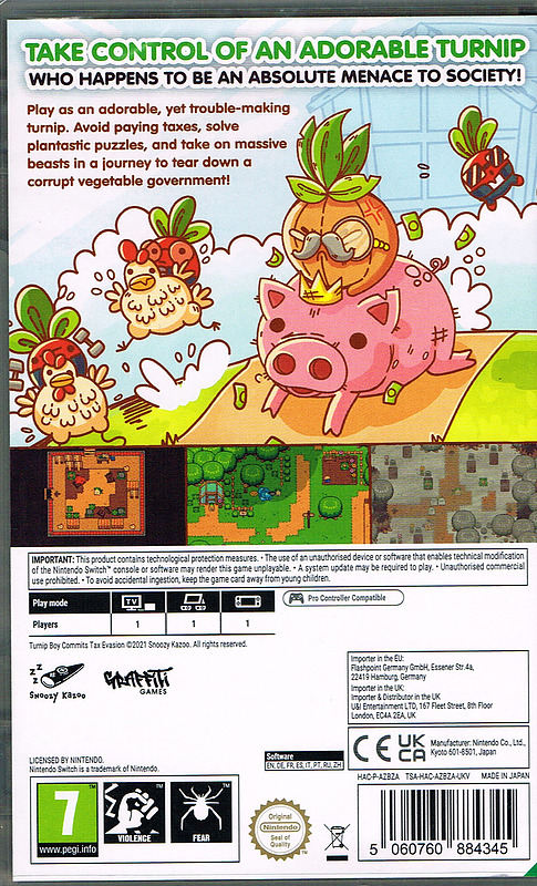 Turnip Boy Commits Tax Evasion (PEGI) Rueckseite