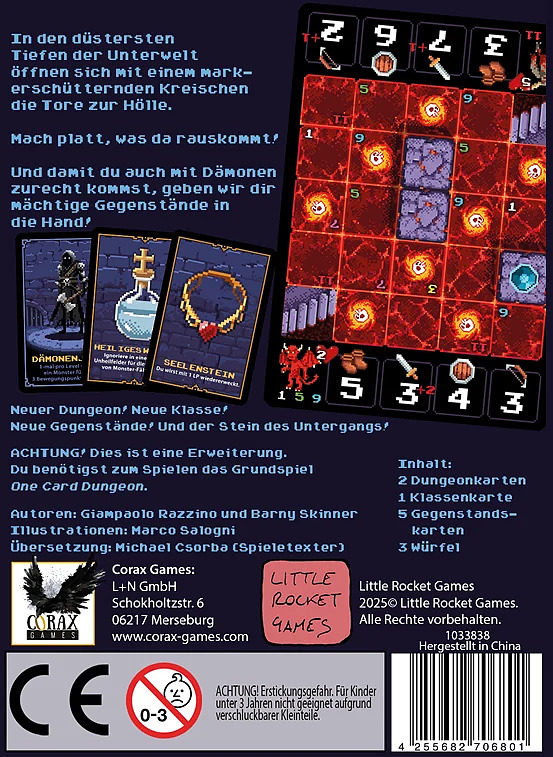 One Card Dungeon: Höllenpforte Rueckseite
