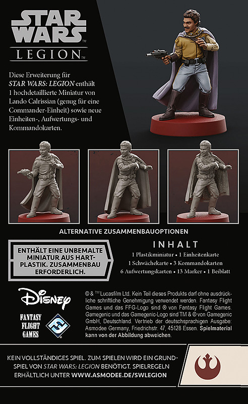 Star Wars: Legion - Lando Calrissian Rueckseite