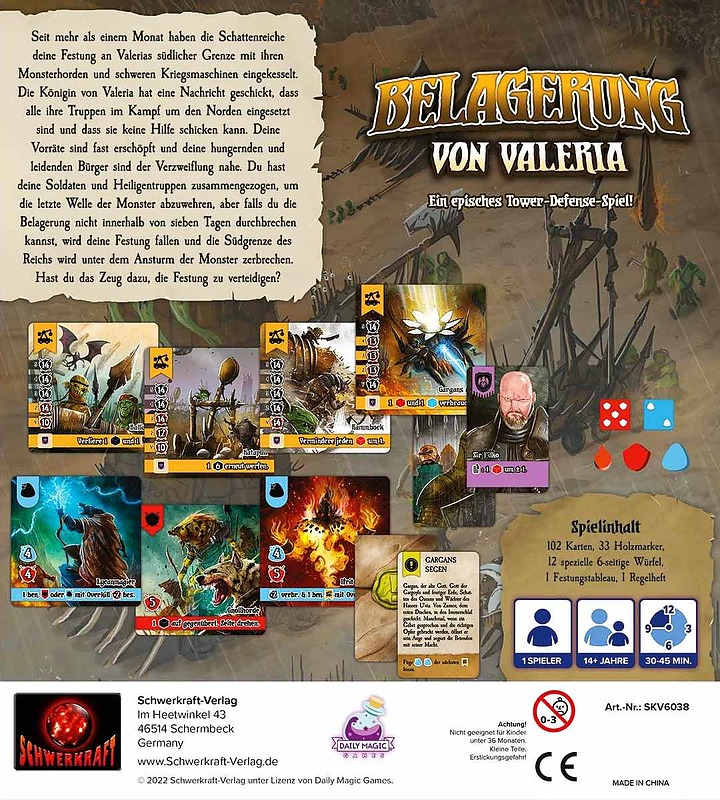 Belagerung von Valeria Rueckseite