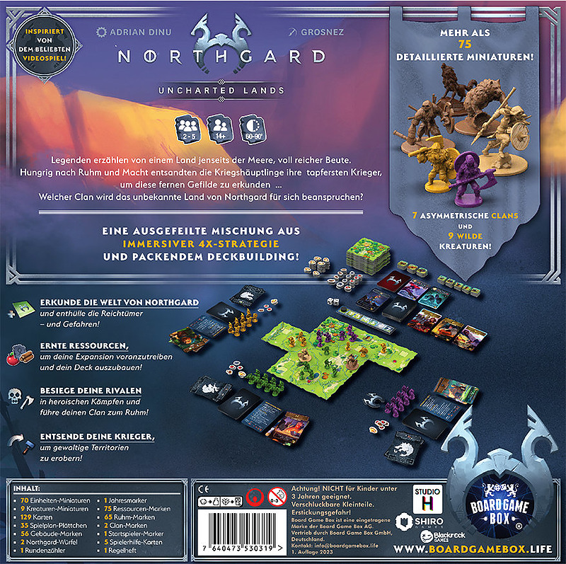 Northgard - Uncharted Lands 2-4 Spieler, Spieldauer ca. 60-90 Minuten Rueckseite