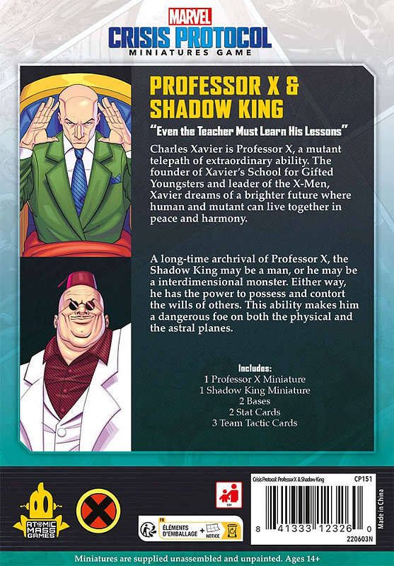 Marvel Crisis Pro: Professor X & Shadow Rueckseite