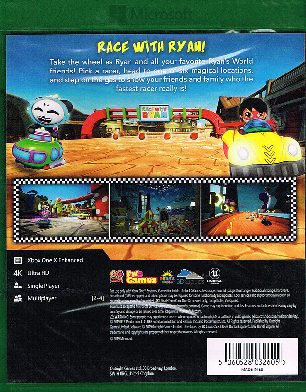 Race with Ryan (PEGI) Rueckseite