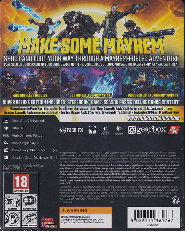 Borderlands 3 Super Deluxe Edition (PEGI) Cover