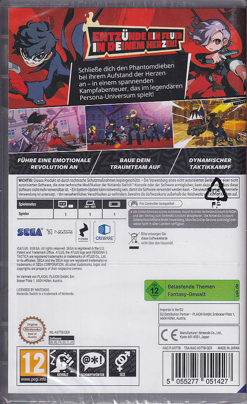 Persona 5 Tactica + 2 Boni Rueckseite