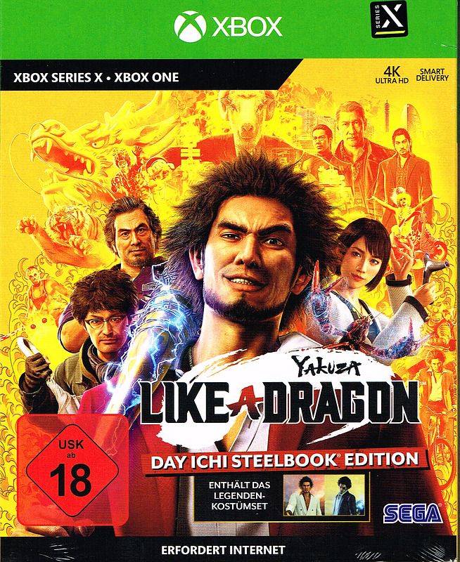 Yakuza 7: Like a Dragon Day Ichi Steelbook Edit. Cover