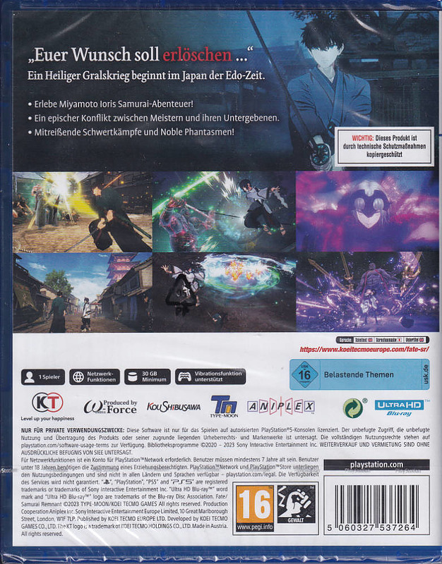 Fate/Samurai Remnant Rueckseite