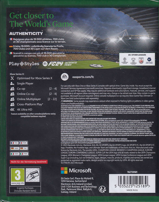EA Sports FC 24 + 6 Boni (AT-PEGI) Rueckseite