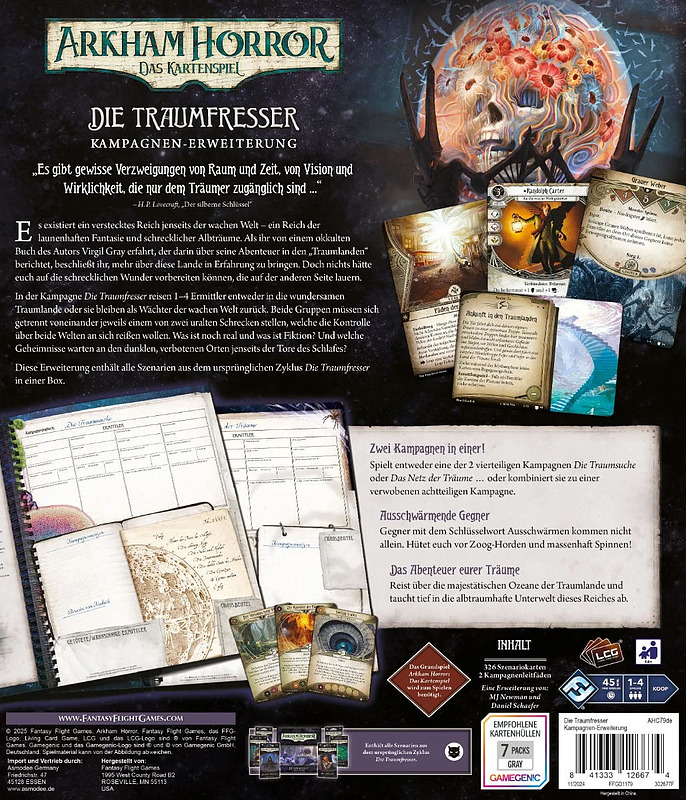 Arkham Horror Kartenspiel Traumfresser Kampagne Rueckseite Arkham Horror Kartenspiel Traumfresser Kampagne Rueckseite