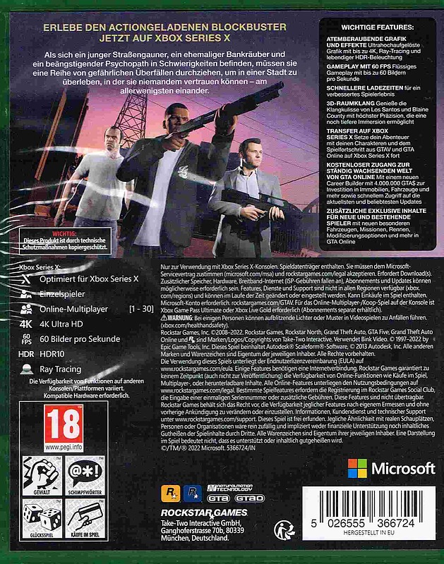 Grand Theft Auto V Rueckseite