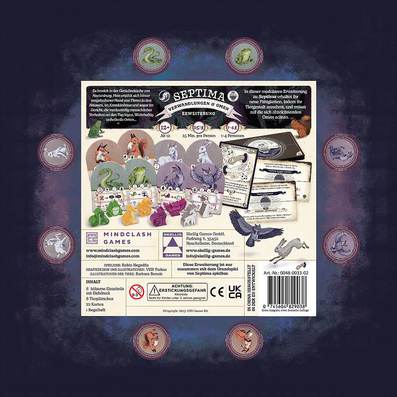 Septima - Verwandlungen und Omen Rueckseite