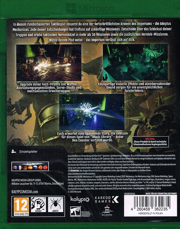 Warhammer 40.000: Mechanicus Rueckseite