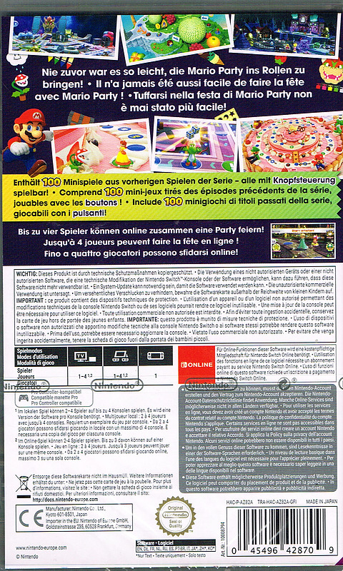 Mario Party Superstars (AT-PEGI) Rueckseite