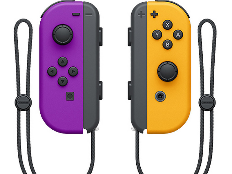 Nintendo Switch Joy-Con 2er-Set Lila/Neon Orange Cover