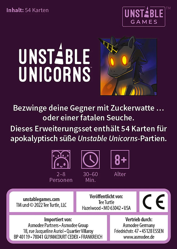 Unstable Unicorns - Regenbogen-Apokalypse Rueckseite