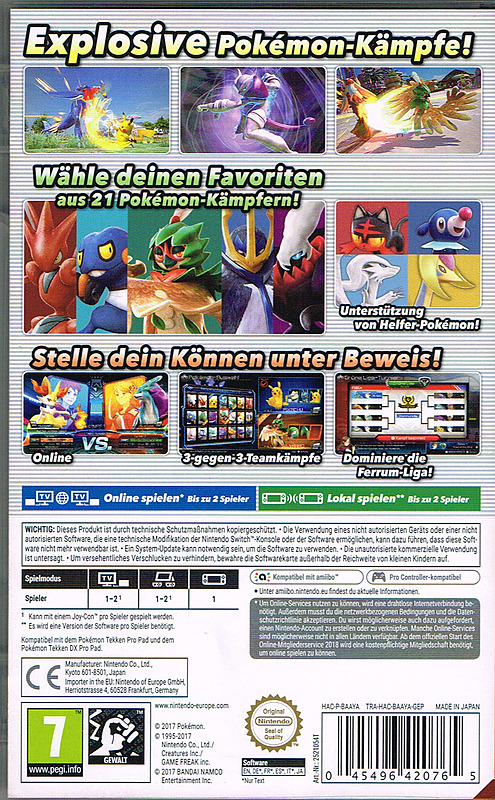 Pokemon Tekken DX (PEGI) Rueckseite