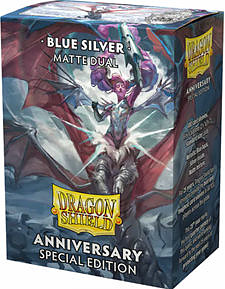 Dragon Shield Dual Matte - Blue Silver Anniversary Cover