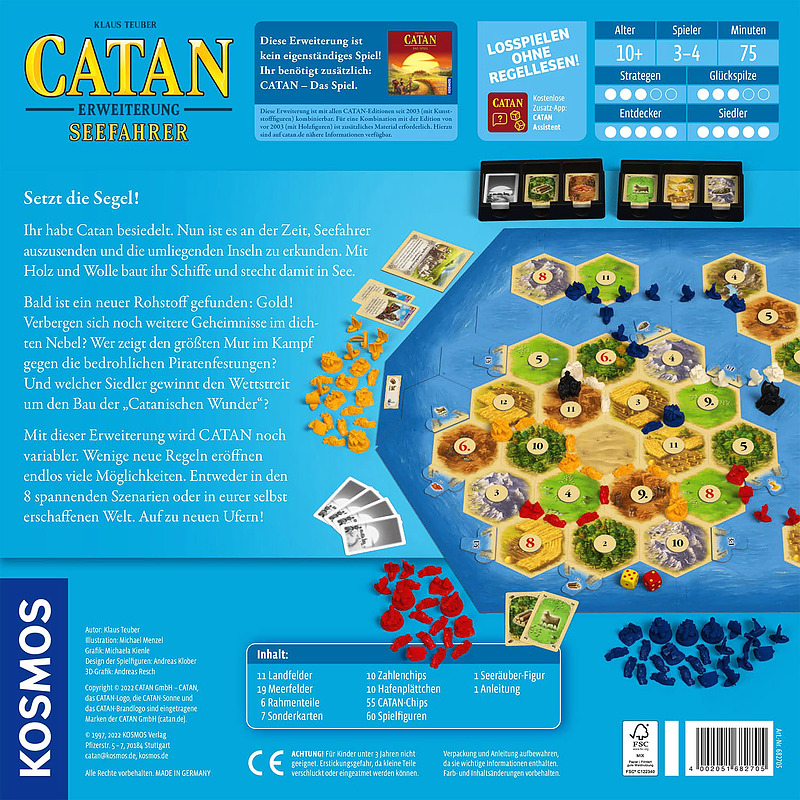 Catan: Seefahrer (Neu) Rueckseite Catan: Seefahrer (Neu) Rueckseite