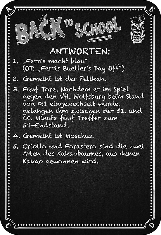 Kneipenquiz: Back to School Rueckseite