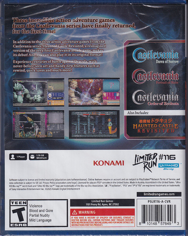 Castlevania Dominus Collection Order of Ecclesia Rueckseite