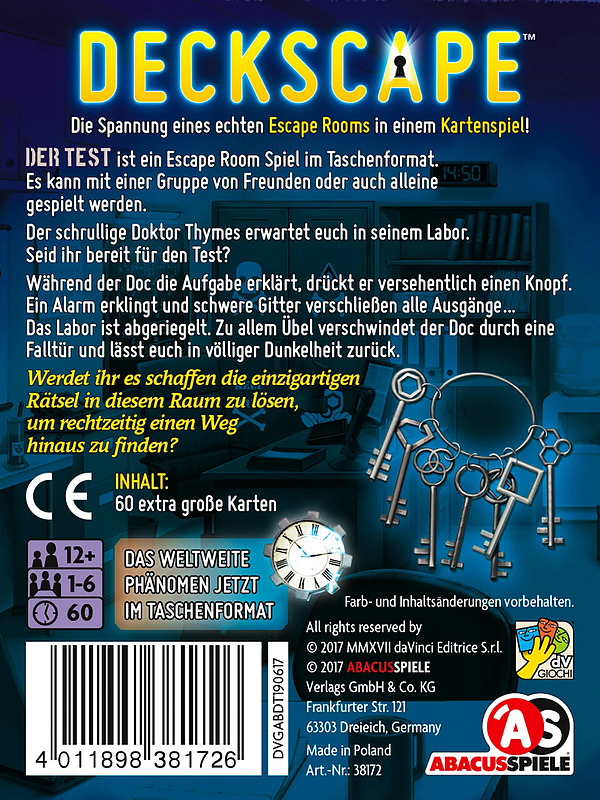 Deckscape - Das Test Rueckseite